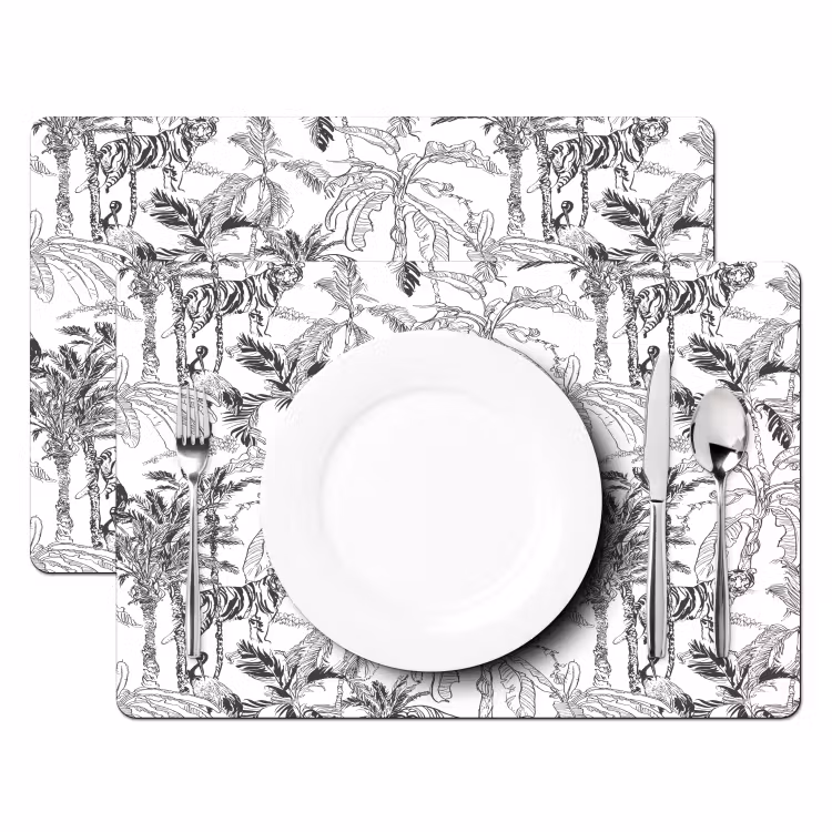 Set de table - Tigre - jungle - gris — 2