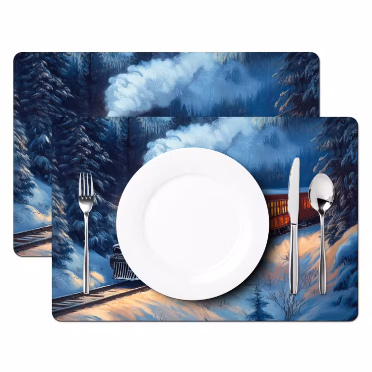 Set de table - Train - Noël - Neige - Train de Noël — 2