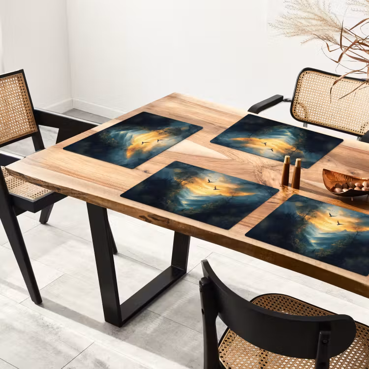 Set de table - Oiseaux - Soleil - Arbres - Vert — 3