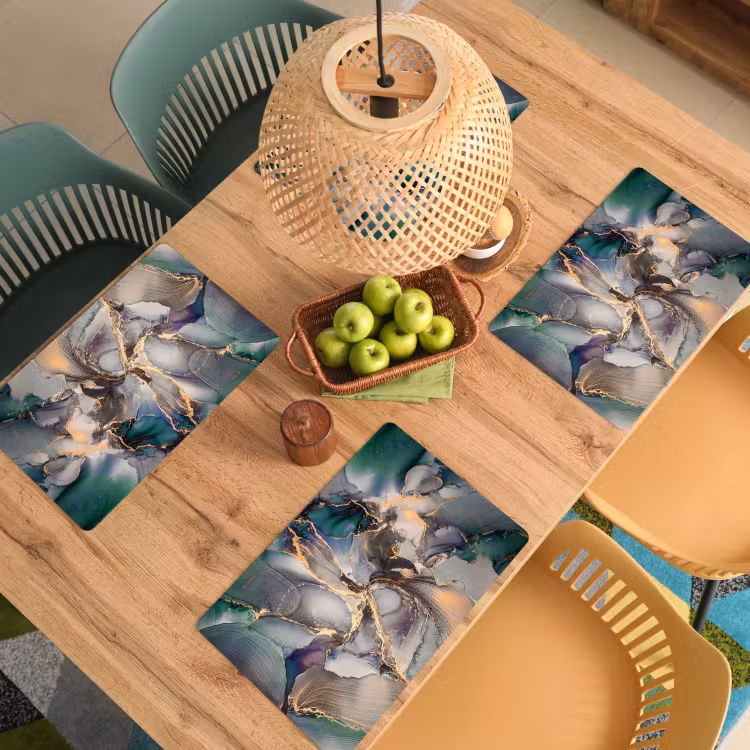 Set de table - Or - Bleu - Marbre — 4