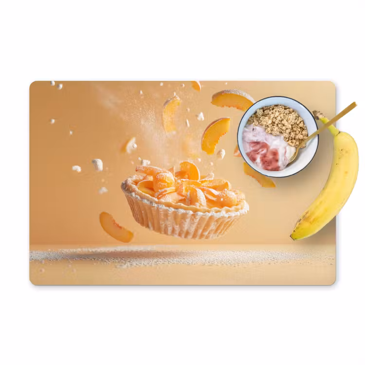 Set de table - Pêche - Aliments - Gâteau - Orange — 1