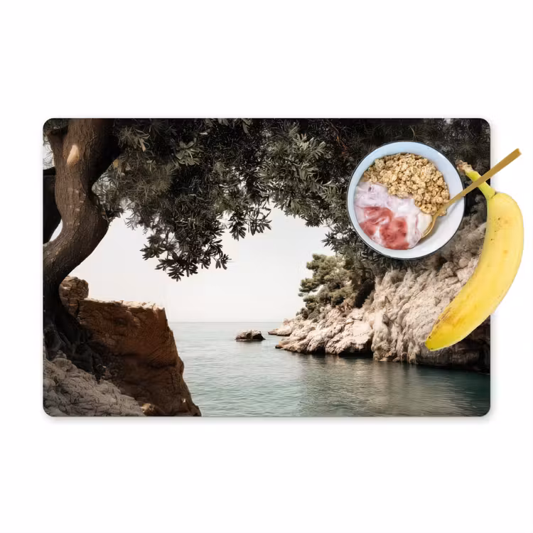 Set de table - Roches - Mer - Arbre - Vert — 1
