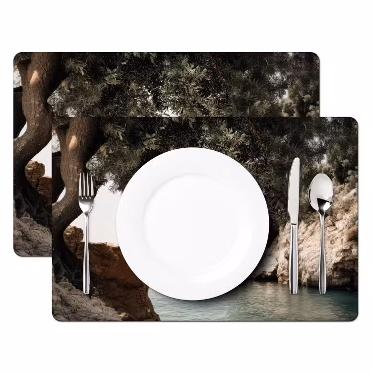 Set de table - Roches - Mer - Arbre - Vert — 2