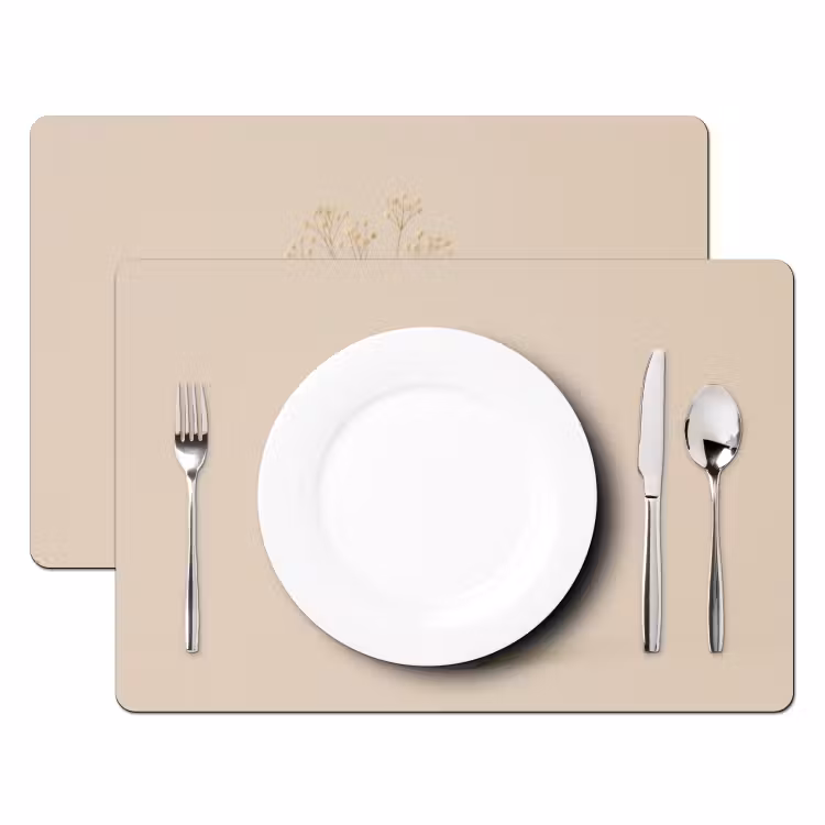 Set de table - Vase - Branches - Fleurs - Blanc — 2