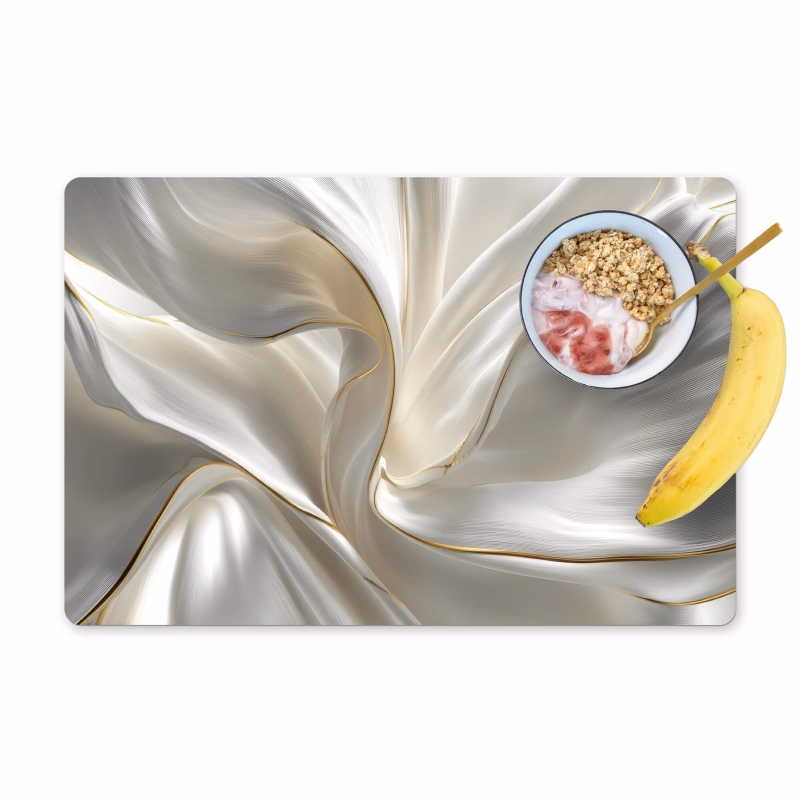 Set de table - Tissu - Plis - Or — 1