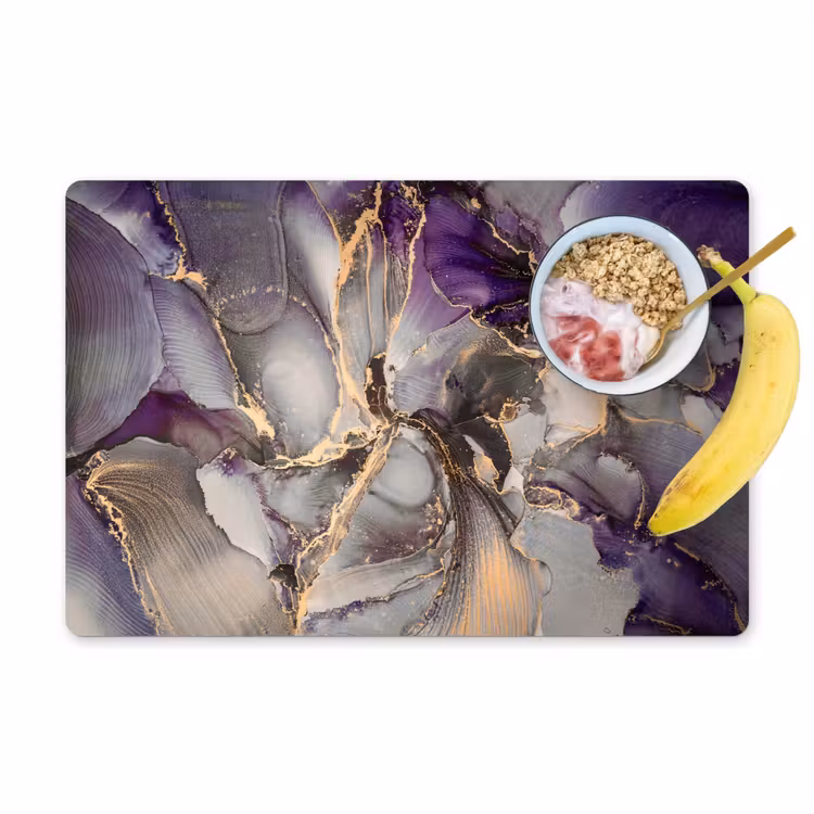 Set de table - Or - Pourpre - Marbre — 1