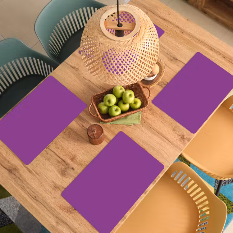 Set de table - Pourpre - Couleurs - Solide — 4