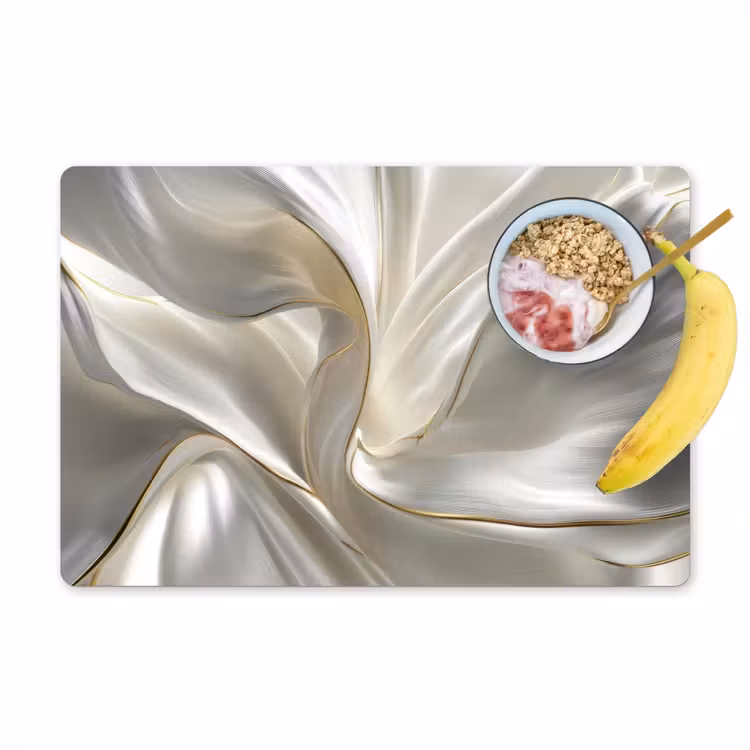 Set de table - Tissu - Plis - Or — 1