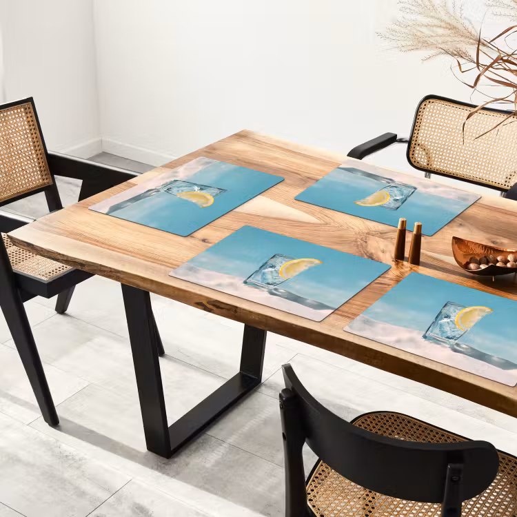 Set de table - Verre - glaçons - citron — 3