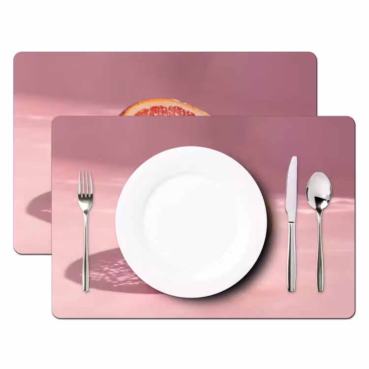 Set de table - Pamplemousse - Rose - Disco - Brillant — 2