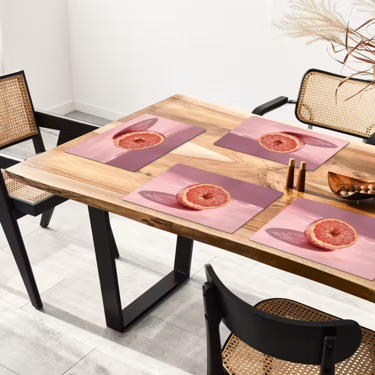 Set de table - Pamplemousse - Rose - Disco - Brillant — 3