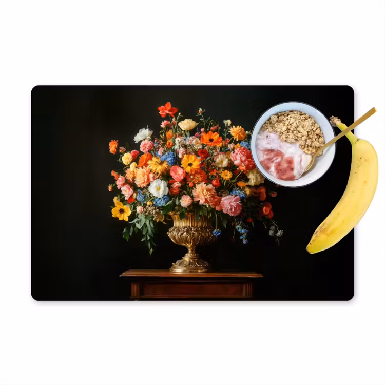 Set de table - Or - Fleurs - Couleurs - Vase — 1