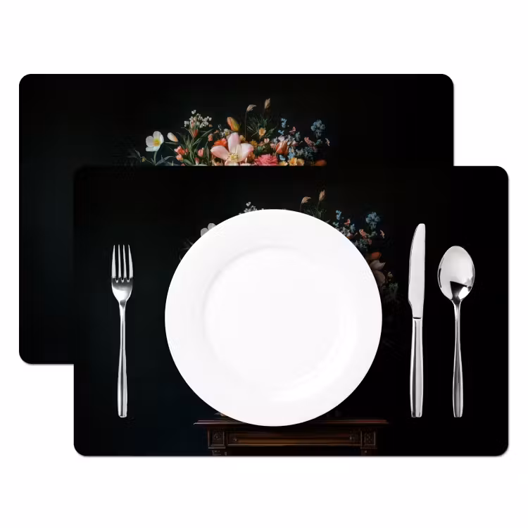 Set de table - Rose - Fleurs - Vase - Couleurs — 2