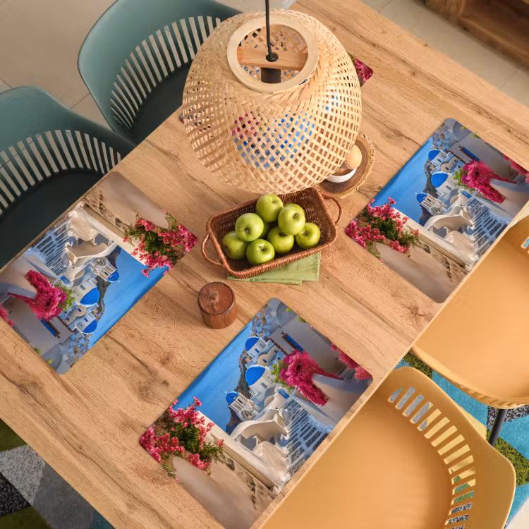 Set de table - Santorin - Fleurs - Grèce — 4