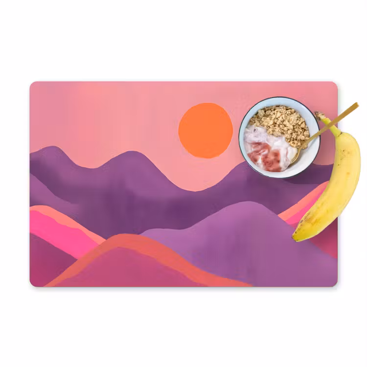 Set de table - Soleil - Collines - Violet - Abstrait — 1