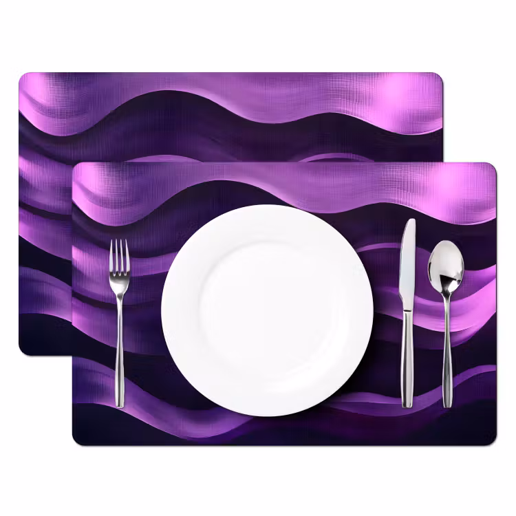 Set de table - Vagues - Abstrait - Violet — 2