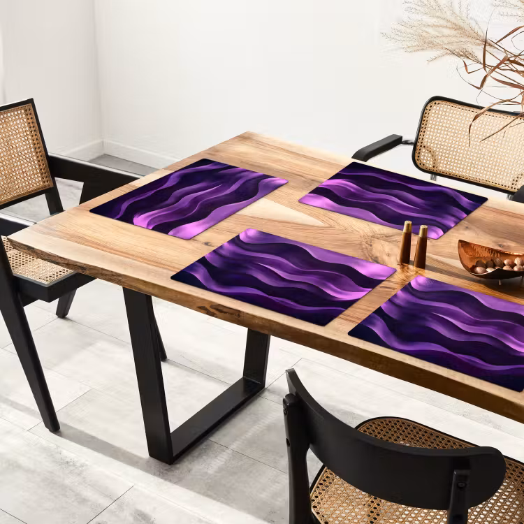 Set de table - Vagues - Abstrait - Violet — 3