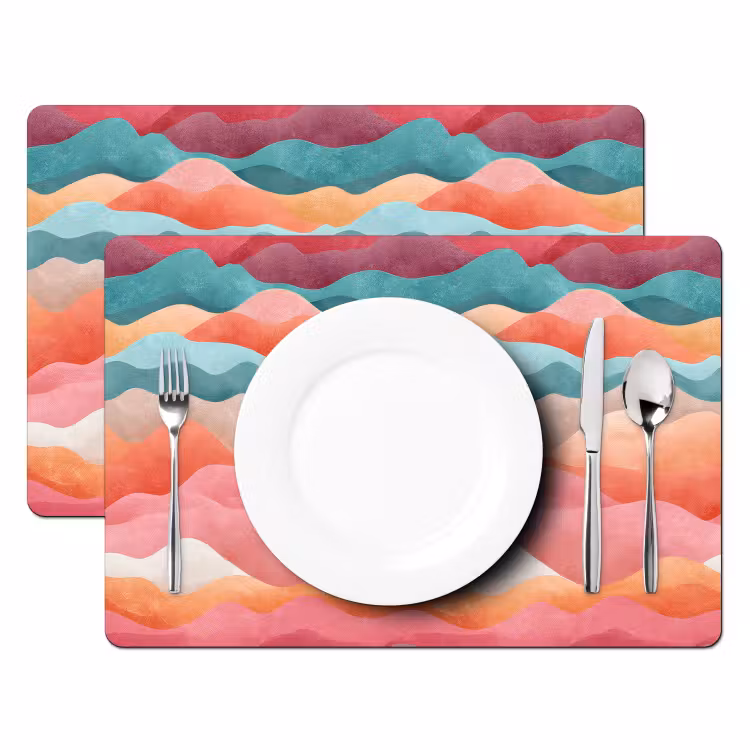Set de table - Vagues - Colorées - Abstraites — 2