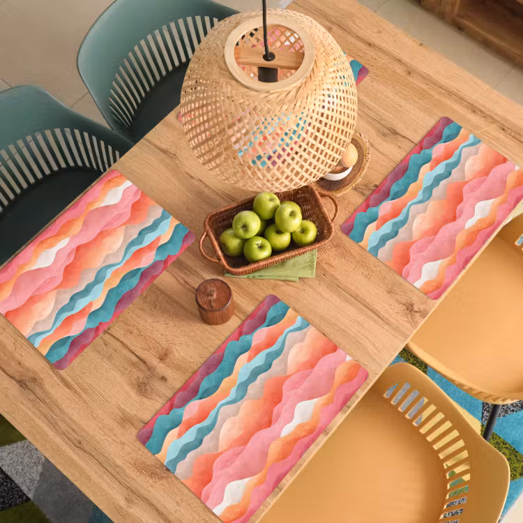 Set de table - Vagues - Colorées - Abstraites — 4