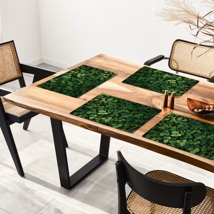 Set de table - Vert - feuille - dentelé - soleil — 3