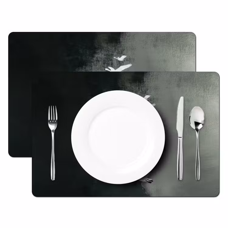Set de table - Oiseau - Japandi - Vert — 2