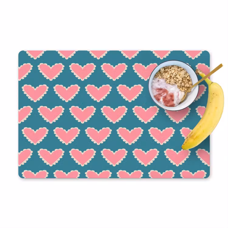 Set de table - Retro - Coeurs - Motif — 1