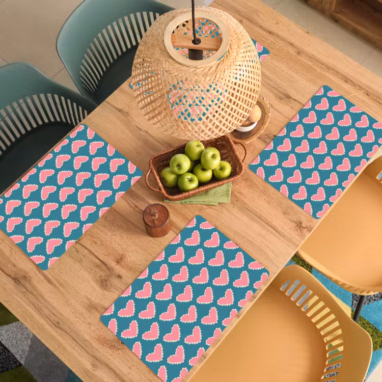 Set de table - Retro - Coeurs - Motif — 4