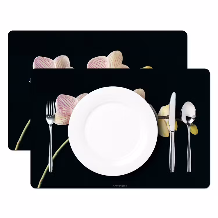 Set de table - Orchidée - Rose - Fleurs — 2