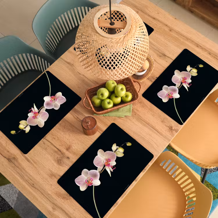 Set de table - Orchidée - Rose - Fleurs — 4