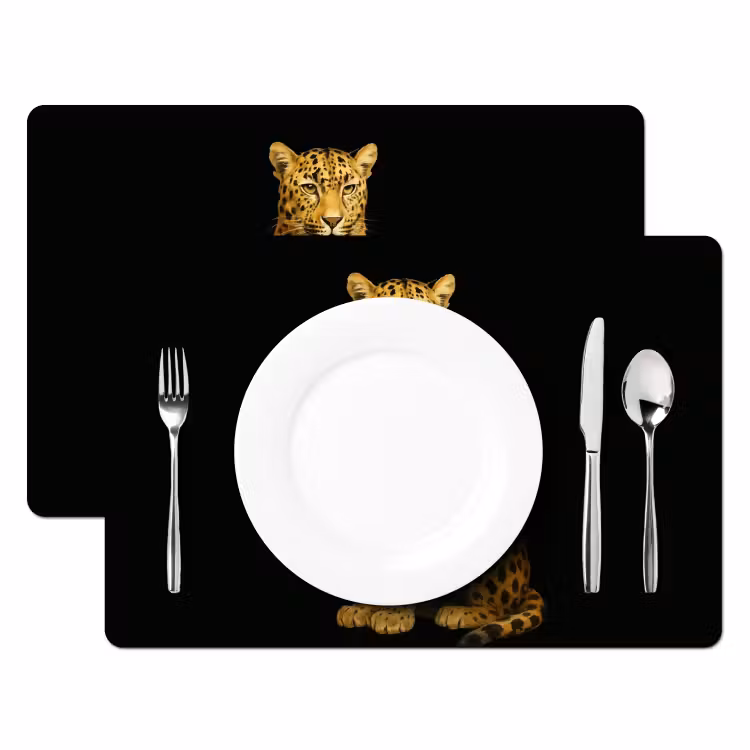 Set de table - Panthère - Réaliste - Marron — 2