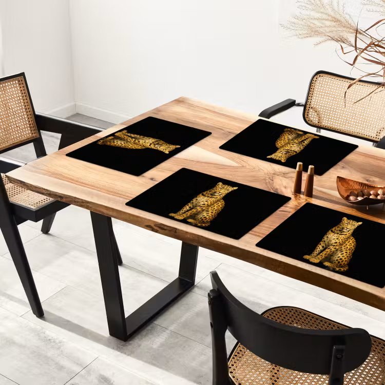 Set de table - Panthère - Réaliste - Marron — 3