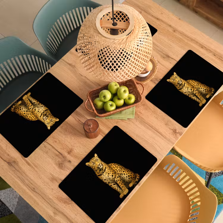 Set de table - Panthère - Réaliste - Marron — 4