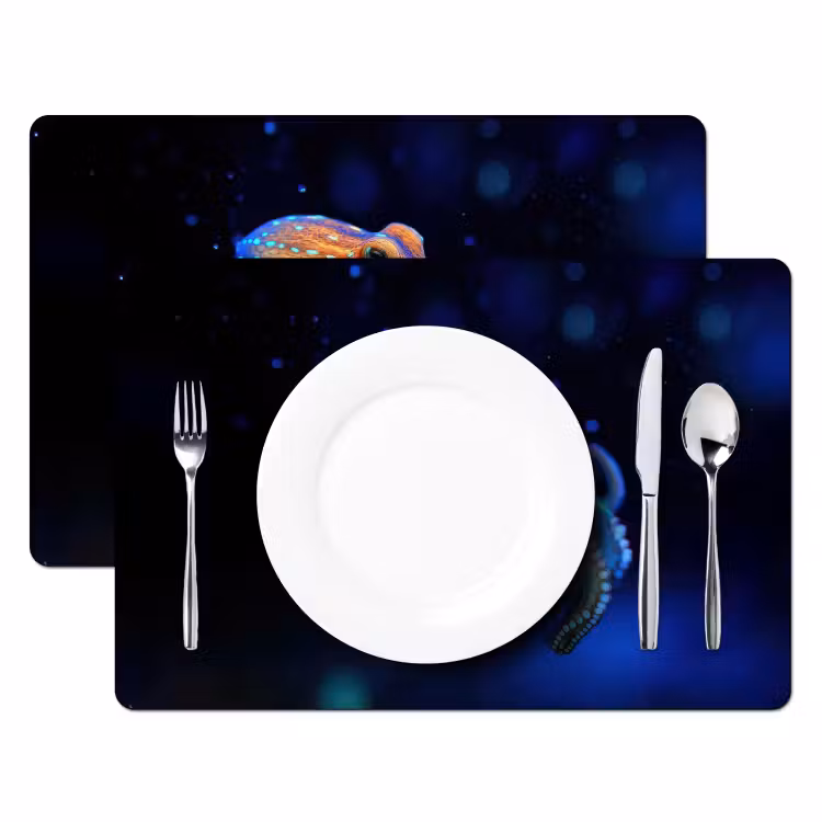 Set de table - Pieuvre - Points - Bleu - Mer — 2