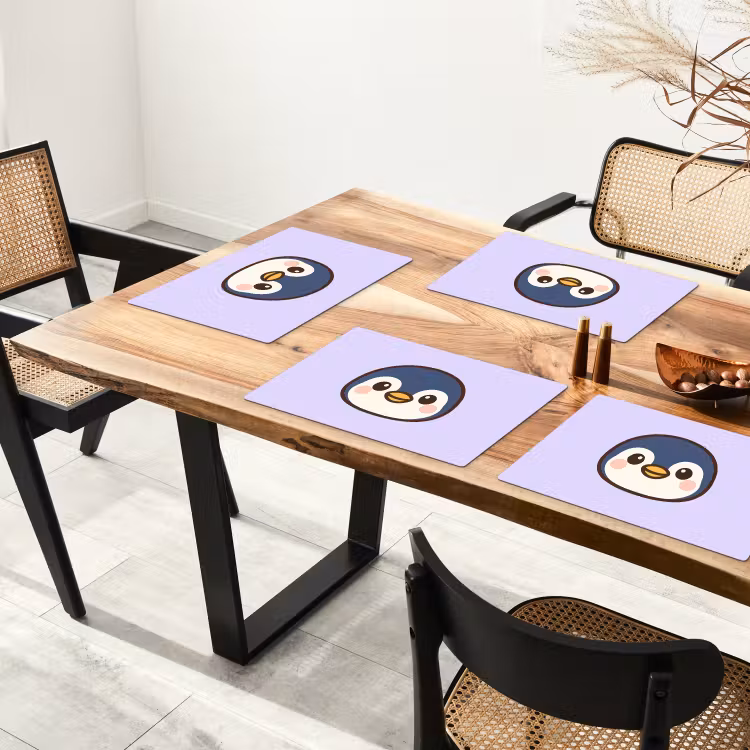 Set de table - Pingouin - Mauve - Mignon — 3