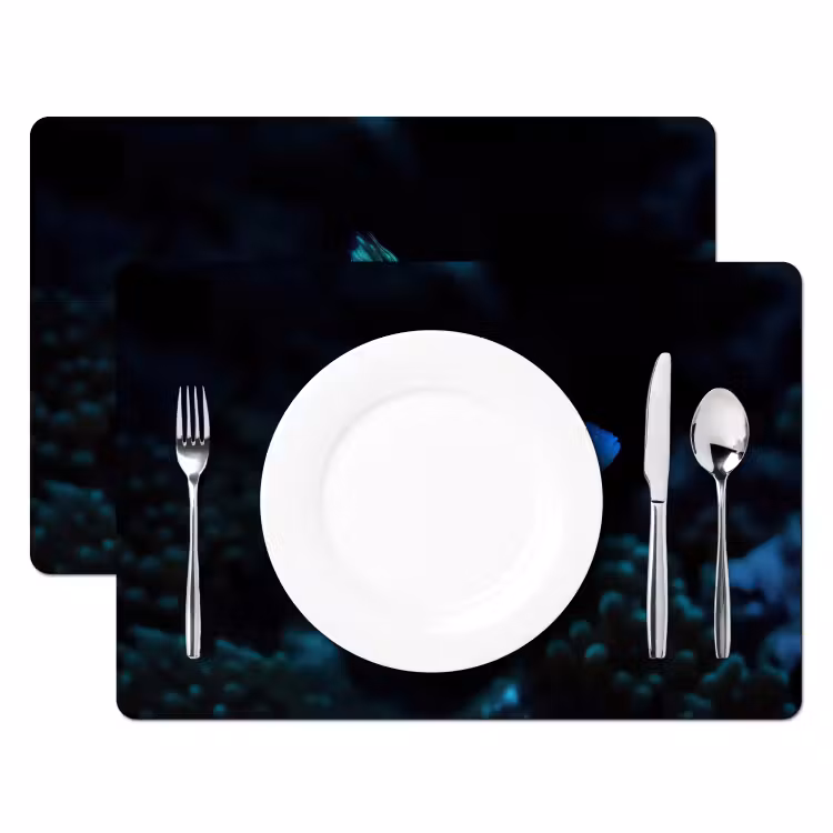 Set de table - Poisson - Points - Corail - Bleu — 2