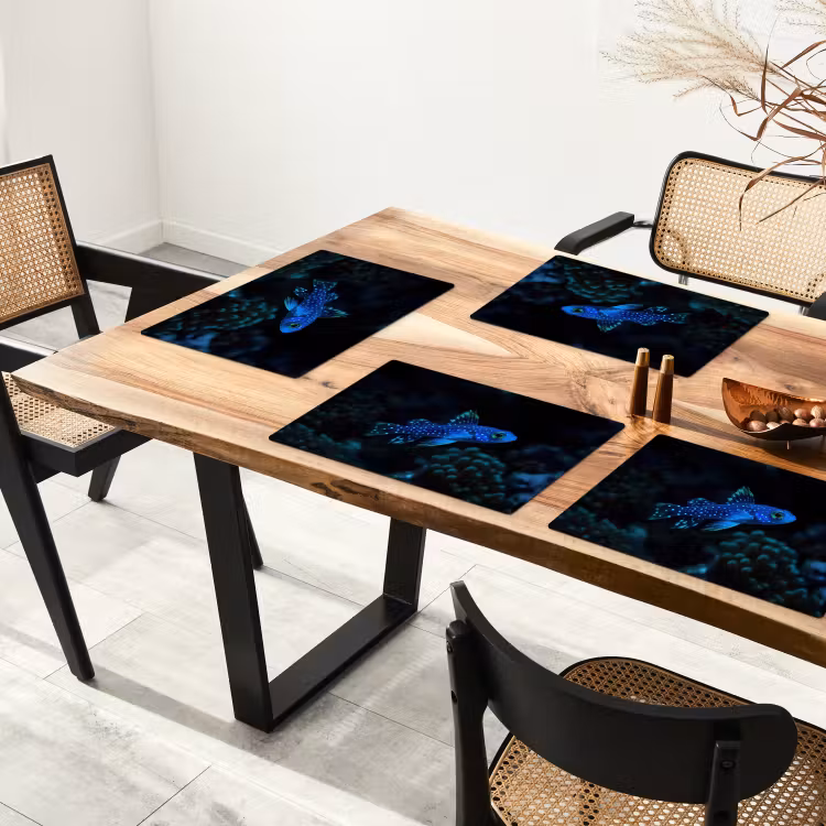 Set de table - Poisson - Points - Corail - Bleu — 3