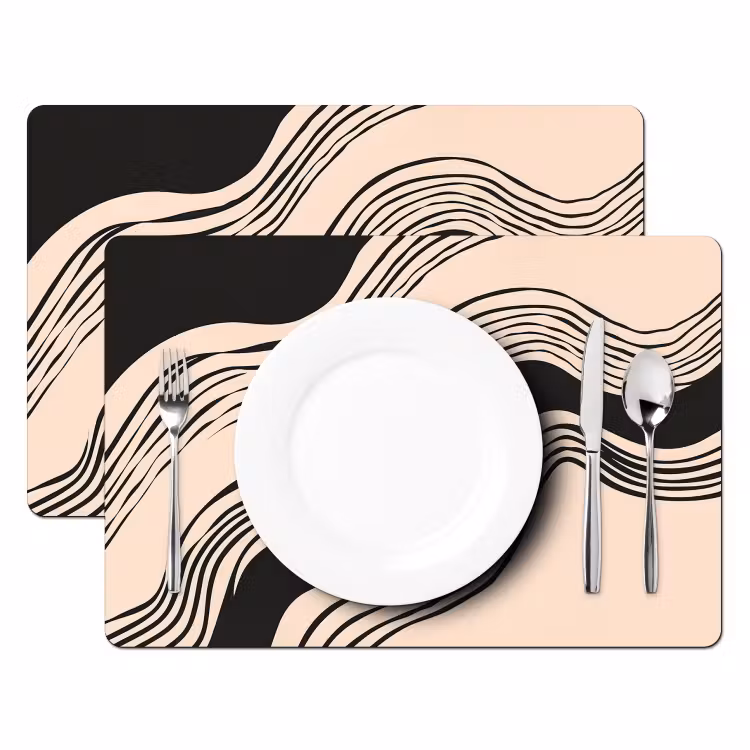 Set de table - Vagues - Noir - Sable — 2