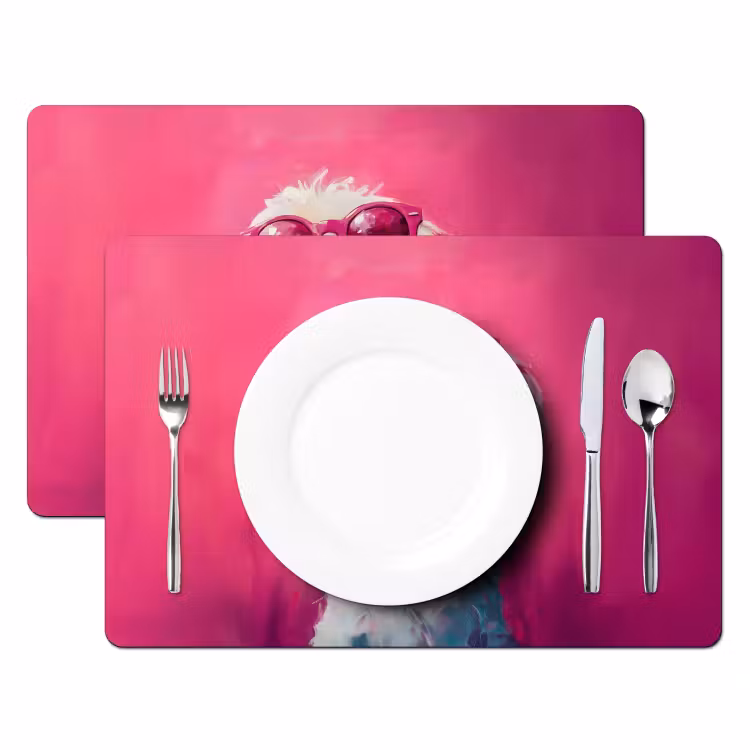 Set de table - Rose - Chien - Bulle — 2