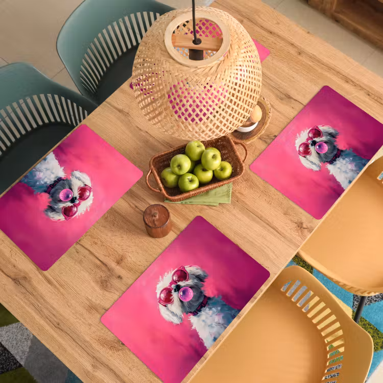Set de table - Rose - Chien - Bulle — 4