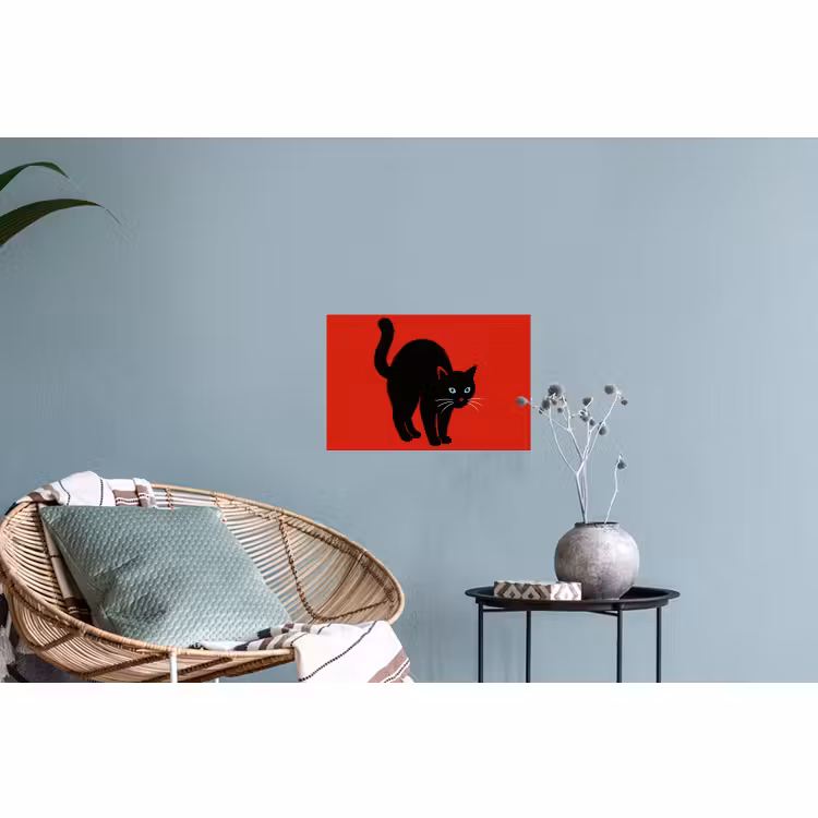 Sticker mural - Chat - Noir - Queue — 4