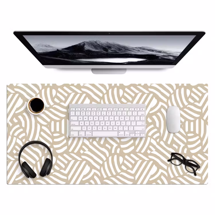 Sous main bureau - Abstrait - Moderne - Beige — 4