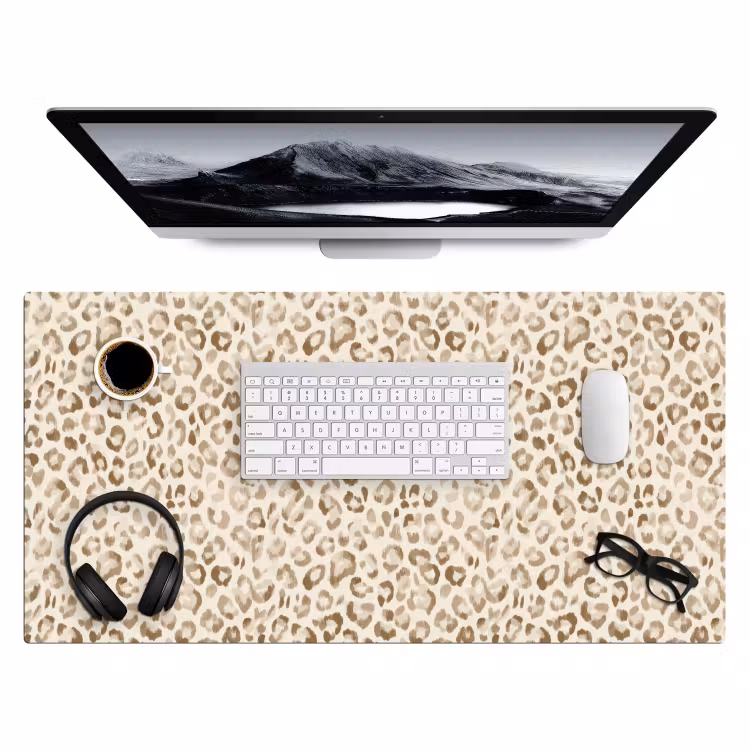Sous main bureau - Léopard - Classique - Beige — 4