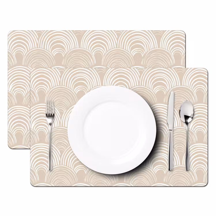 Set de table - Ondes - Texture - Beige — 2