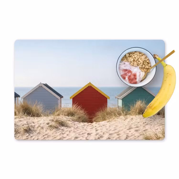 Set de table - Plage - Chalets - Coloré - Dunes — 1