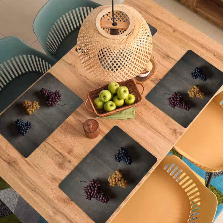 Set de table - Raisins - Coloré - Mur — 4
