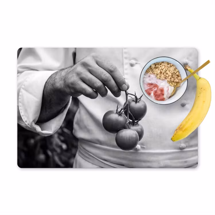 Set de table - Tomates - Chef - Noir - Blanc — 1