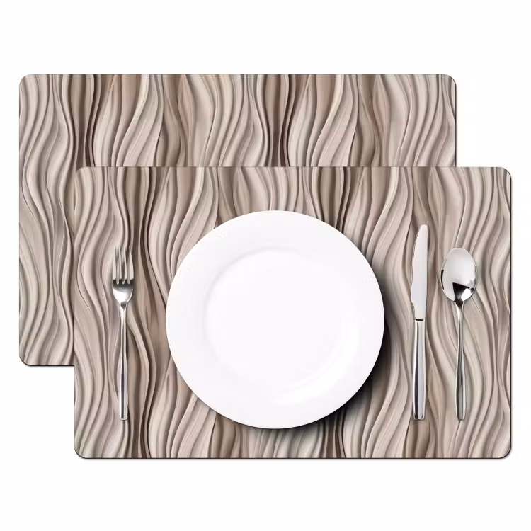 Set de table - Ondes - 3D - Crème — 2