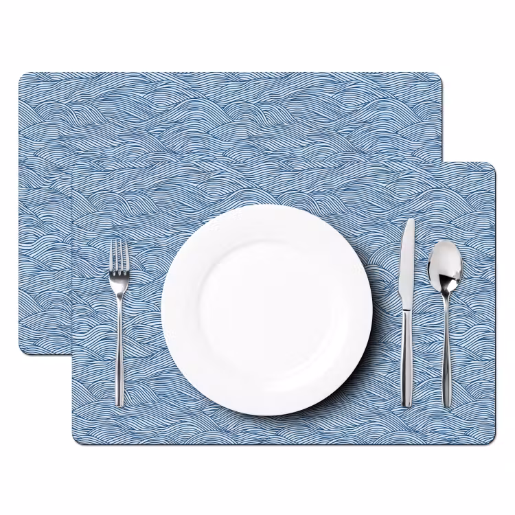 Set de table - Ondes - Rythmique - Bleu — 2