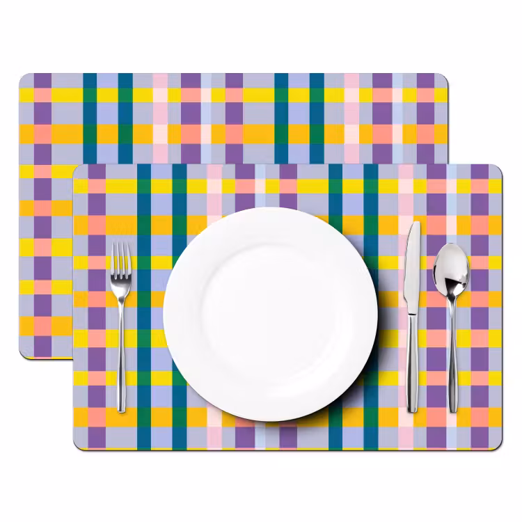 Set de table - Plaid - Motif - Coloré — 2