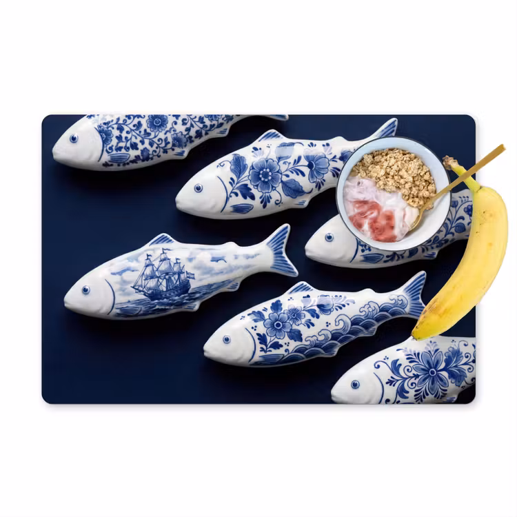 Set de table - Poisson - Delftware - Céramique — 1